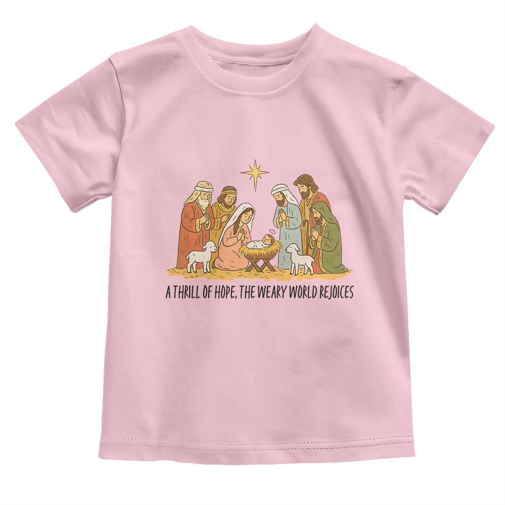 Nativity Scene Christmas Toddler T Shirt Baby Jesus Christian Faith - Wonder Print Shop