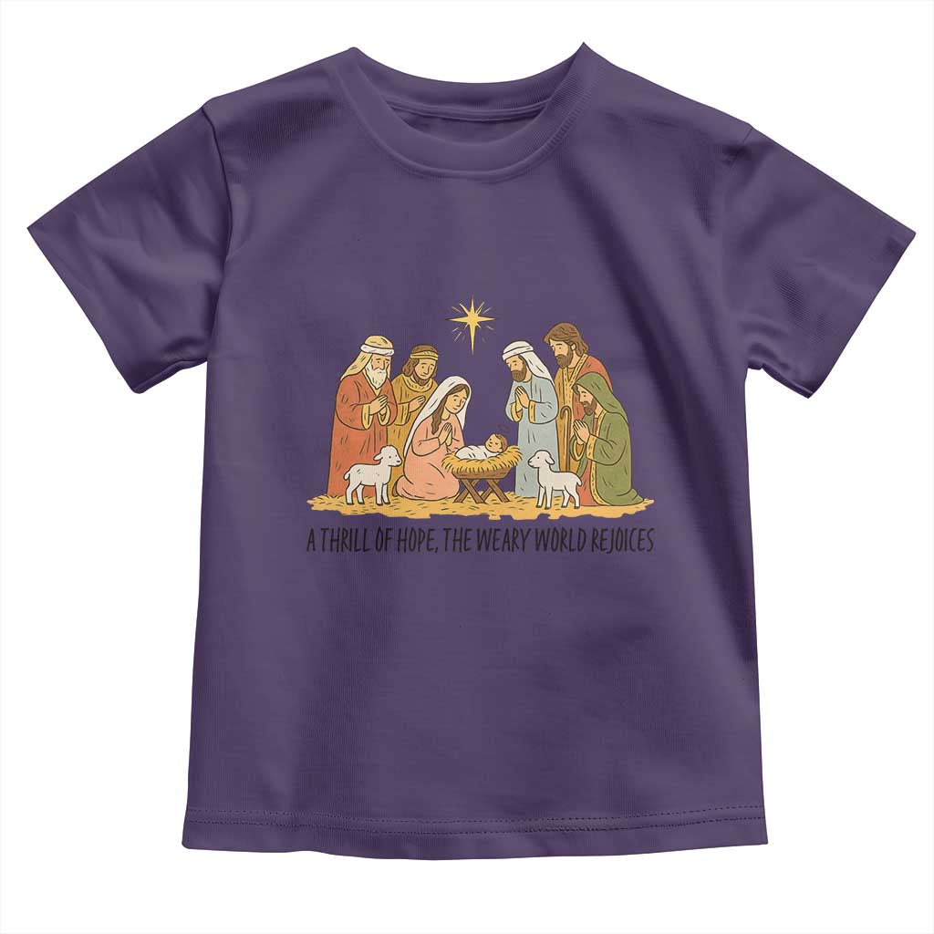 Nativity Scene Christmas Toddler T Shirt Baby Jesus Christian Faith - Wonder Print Shop
