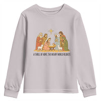 Nativity Scene Christmas Youth Sweatshirt Baby Jesus Christian Faith - Wonder Print Shop
