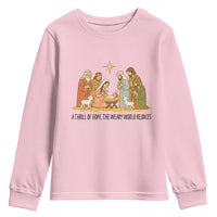Nativity Scene Christmas Youth Sweatshirt Baby Jesus Christian Faith - Wonder Print Shop
