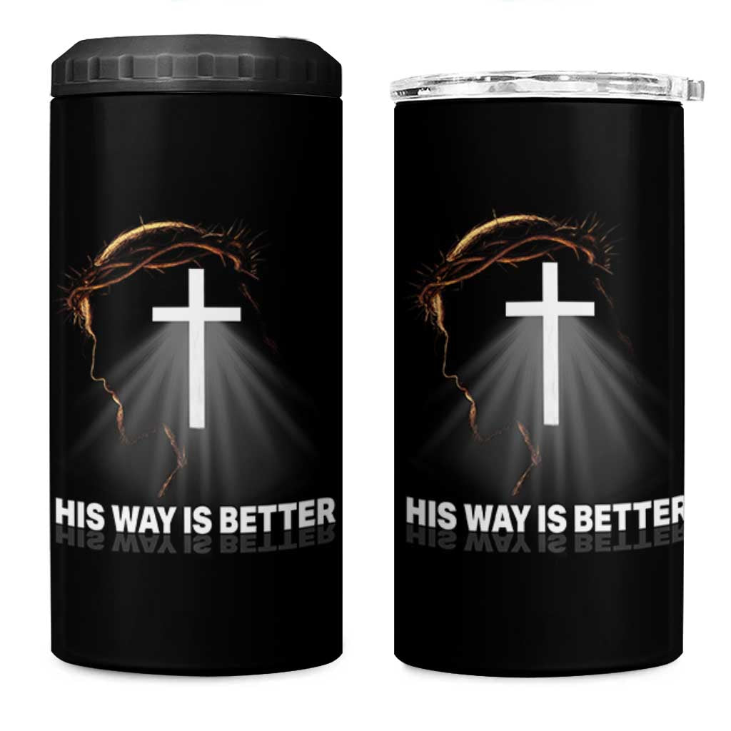 Jesus Christan 4 in 1 Can Cooler Tumbler His Way Is Better - Wonder Print Shop