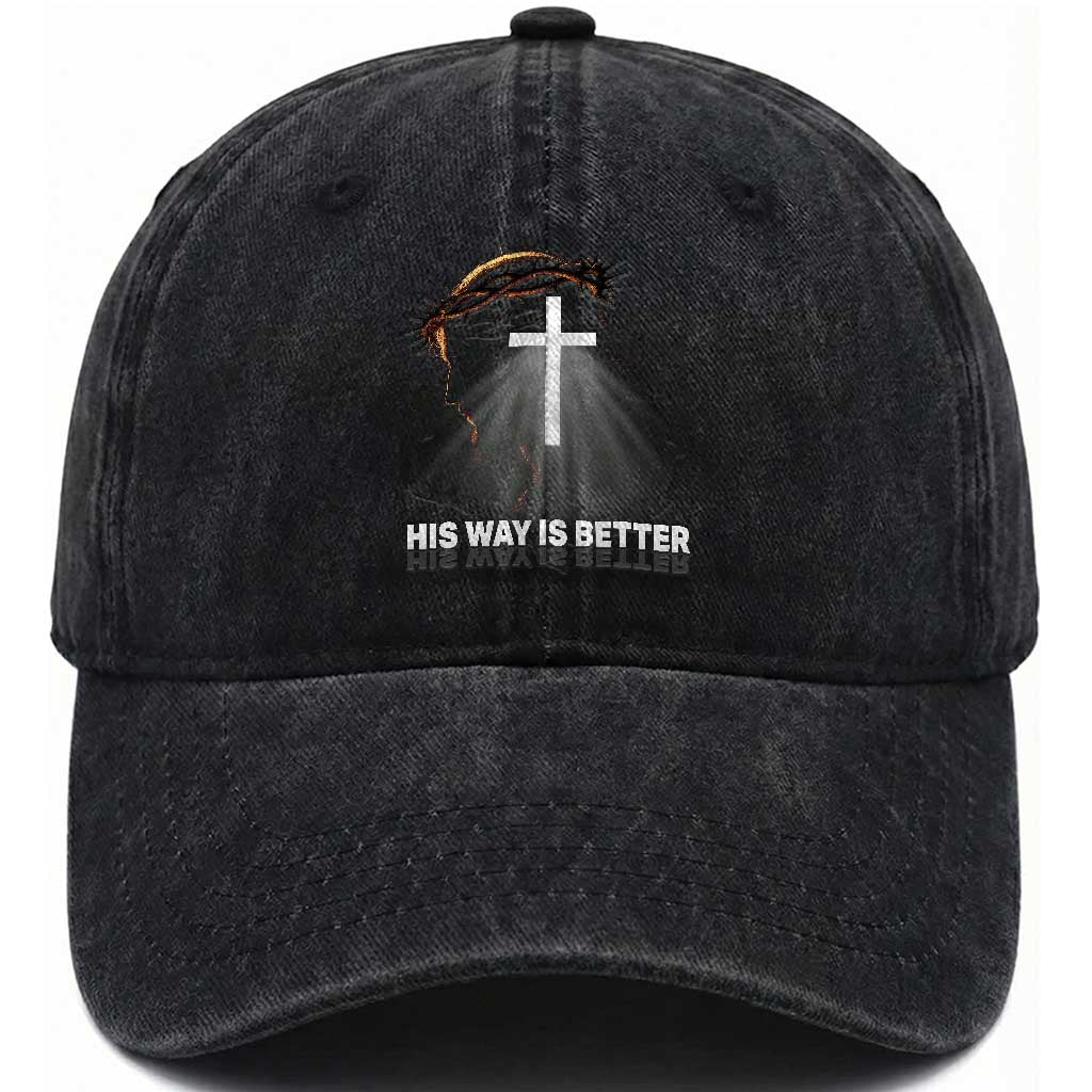 Jesus Christan Washed Cotton Baseball Cap His Way Is Better