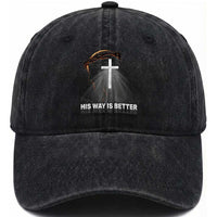Jesus Christan Washed Cotton Baseball Cap His Way Is Better