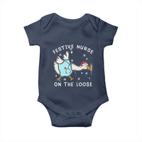 Funny ER Nurse Goose Christmas Baby Onesie Festive Nurses On The Loose - Wonder Print Shop