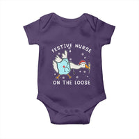 Funny ER Nurse Goose Christmas Baby Onesie Festive Nurses On The Loose - Wonder Print Shop