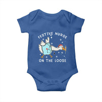 Funny ER Nurse Goose Christmas Baby Onesie Festive Nurses On The Loose - Wonder Print Shop
