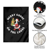 Festive Goose on The Loose Garden Flag Funny Goose Christmas Meme - Wonder Print Shop