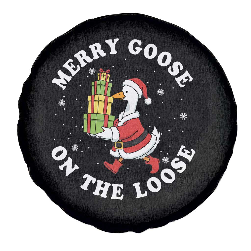 Festive Goose on The Loose Spare Tire Cover Funny Goose Christmas Meme - Wonder Print Shop