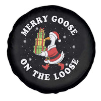 Festive Goose on The Loose Spare Tire Cover Funny Goose Christmas Meme - Wonder Print Shop