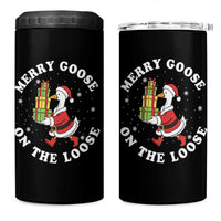 Festive Goose on The Loose 4 in 1 Can Cooler Tumbler Funny Goose Christmas Meme - Wonder Print Shop