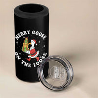 Festive Goose on The Loose 4 in 1 Can Cooler Tumbler Funny Goose Christmas Meme - Wonder Print Shop
