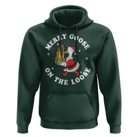 Festive Goose on The Loose Hoodie Funny Goose Christmas Meme - Wonder Print Shop
