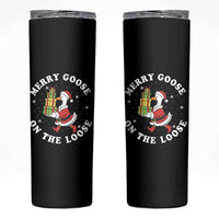 Festive Goose on The Loose Skinny Tumbler Funny Goose Christmas Meme - Wonder Print Shop