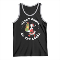 Festive Goose on The Loose Tank Top Funny Goose Christmas Meme - Wonder Print Shop