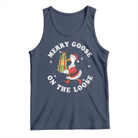 Festive Goose on The Loose Tank Top Funny Goose Christmas Meme - Wonder Print Shop