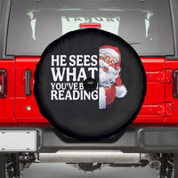 He Sees What You Have Been Reading Spare Tire Cover Funny Bookish Christmas Book Lover - Wonder Print Shop