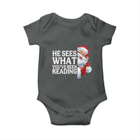 He Sees What You Have Been Reading Baby Onesie Funny Bookish Christmas Book Lover - Wonder Print Shop