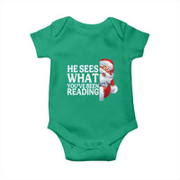 He Sees What You Have Been Reading Baby Onesie Funny Bookish Christmas Book Lover - Wonder Print Shop