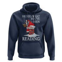Funny Bookish Christmas Hoodie He Sees What You Have Been Reading - Wonder Print Shop