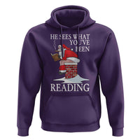 Funny Bookish Christmas Hoodie He Sees What You Have Been Reading - Wonder Print Shop