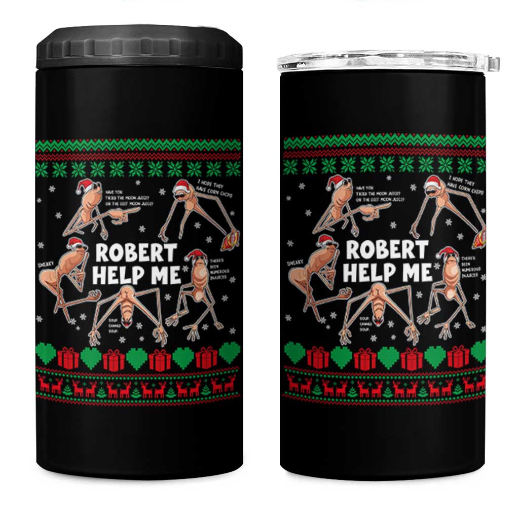 Marcus The Worm Robert Meme Christmas 4 in 1 Can Cooler Tumbler - Wonder Print Shop
