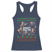 Marcus The Worm Robert Meme Christmas Racerback Tank Top - Wonder Print Shop