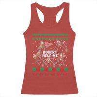 Marcus The Worm Robert Meme Christmas Racerback Tank Top - Wonder Print Shop