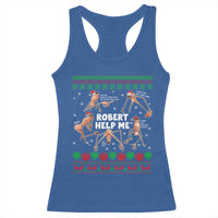 Marcus The Worm Robert Meme Christmas Racerback Tank Top - Wonder Print Shop