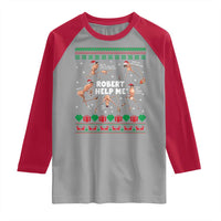 Marcus The Worm Robert Meme Christmas Raglan Shirt - Wonder Print Shop