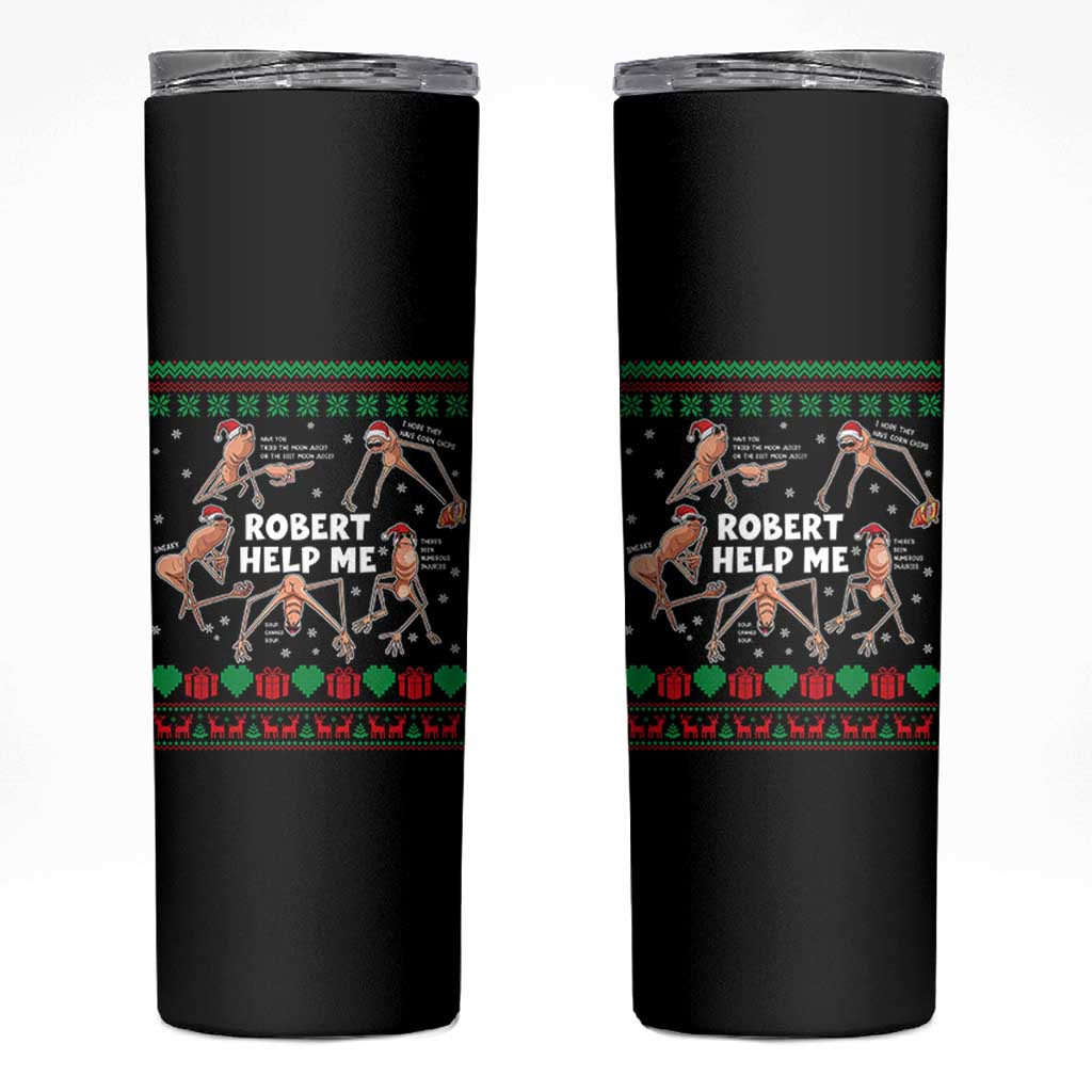 Marcus The Worm Robert Meme Christmas Skinny Tumbler - Wonder Print Shop