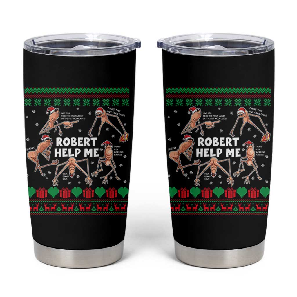 Marcus The Worm Robert Meme Christmas Tumbler Cup - Wonder Print Shop