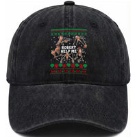 Marcus The Worm Robert Meme Christmas Washed Cotton Baseball Cap