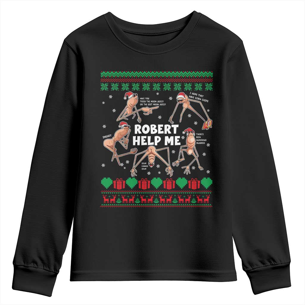 Marcus The Worm Robert Meme Christmas Youth Sweatshirt - Wonder Print Shop