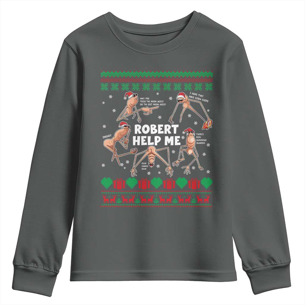 Marcus The Worm Robert Meme Christmas Youth Sweatshirt - Wonder Print Shop