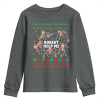 Marcus The Worm Robert Meme Christmas Youth Sweatshirt - Wonder Print Shop