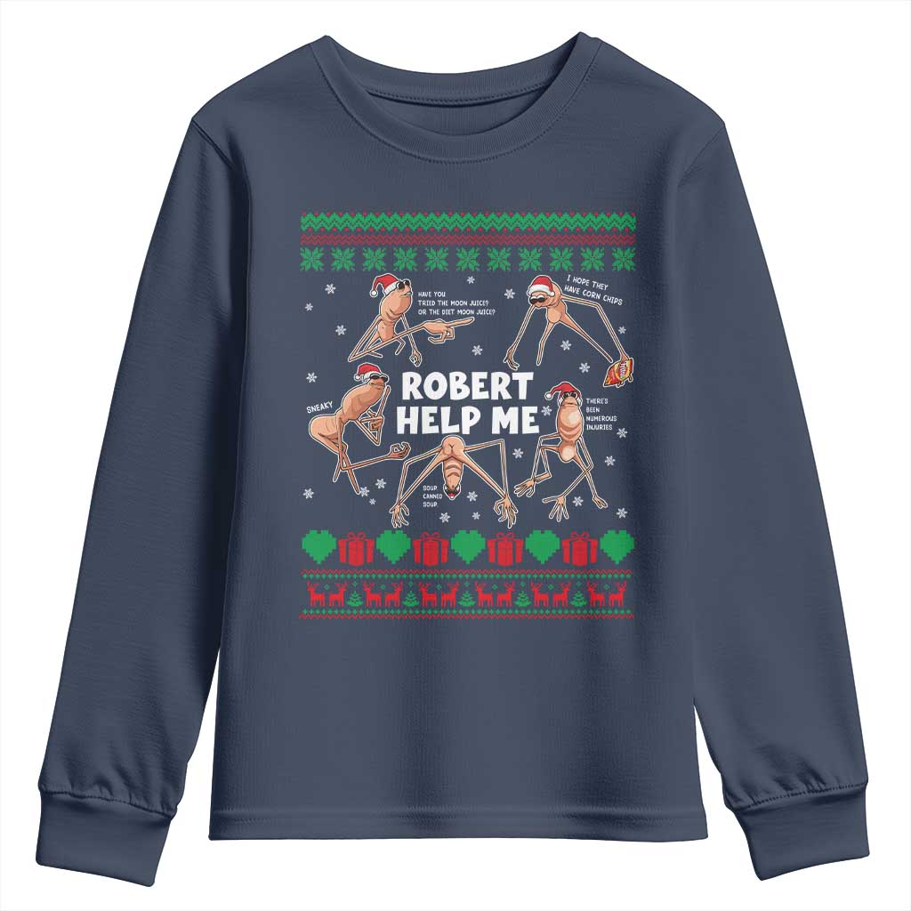 Marcus The Worm Robert Meme Christmas Youth Sweatshirt - Wonder Print Shop