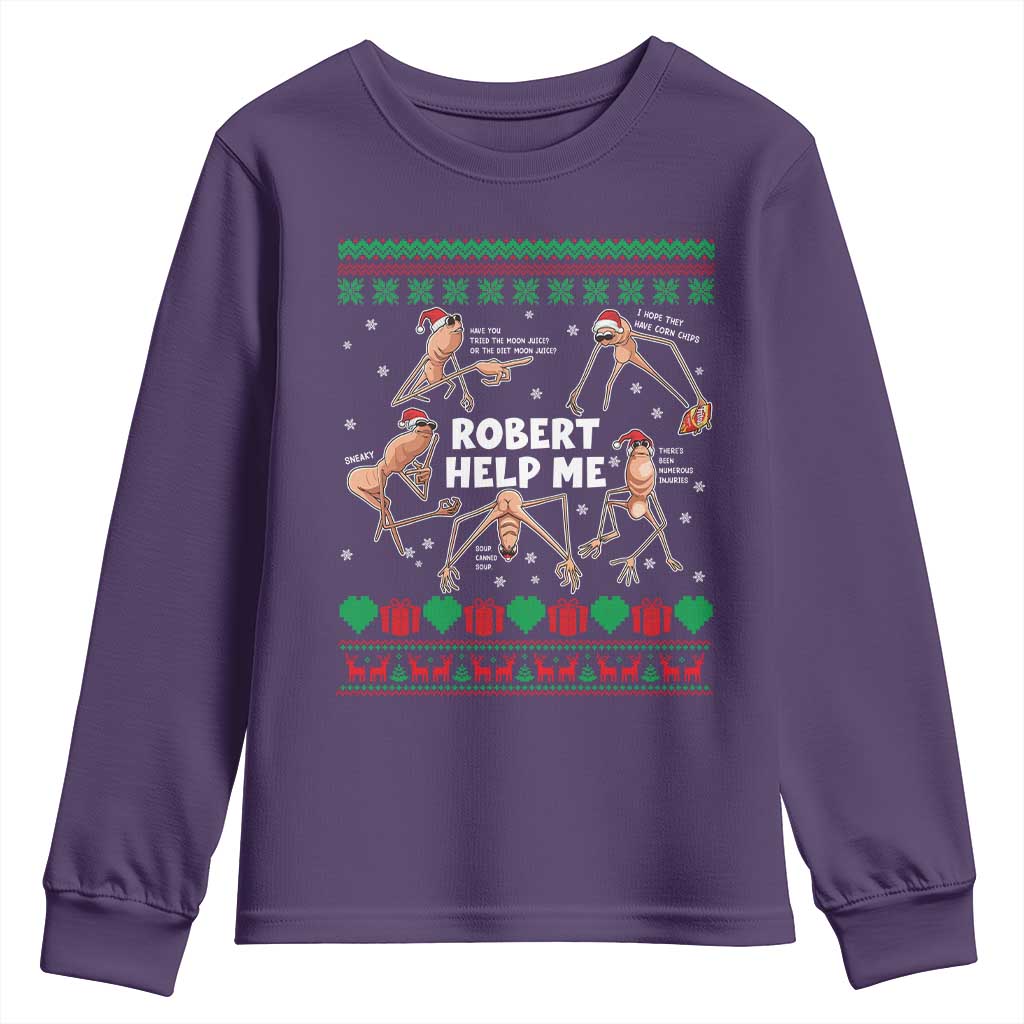 Marcus The Worm Robert Meme Christmas Youth Sweatshirt - Wonder Print Shop