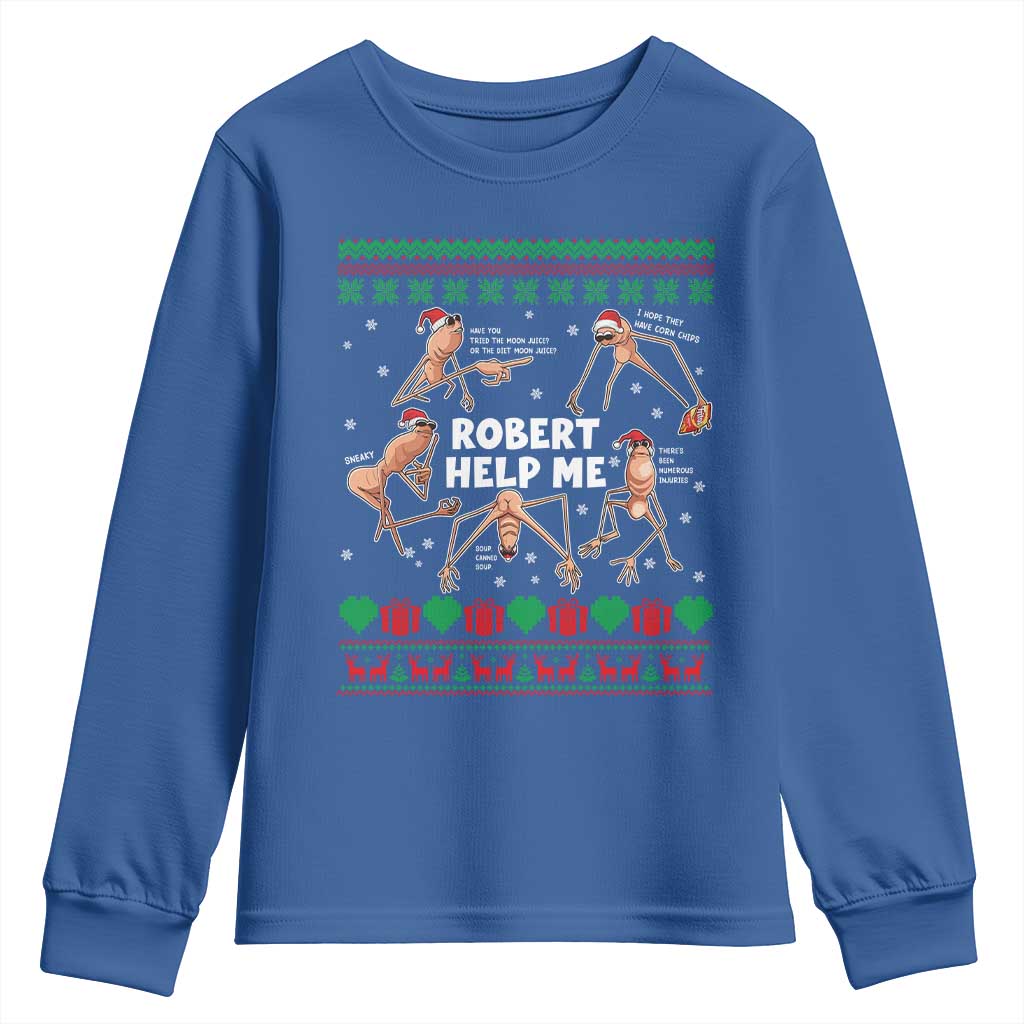 Marcus The Worm Robert Meme Christmas Youth Sweatshirt - Wonder Print Shop