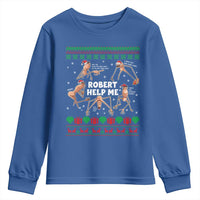 Marcus The Worm Robert Meme Christmas Youth Sweatshirt - Wonder Print Shop