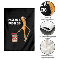 Marcus The Worm Robert Meme Christmas Garden Flag Pass Me A Fridge Cig - Wonder Print Shop
