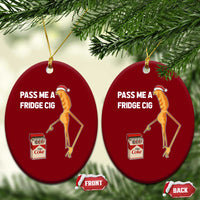 Marcus The Worm Robert Meme Christmas Ceramic Ornament Pass Me A Fridge Cig - Wonder Print Shop