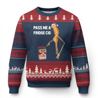 Marcus The Worm Robert Meme Xmas Ugly Christmas Sweater Pass Me A Fridge Cig - Wonder Print Shop