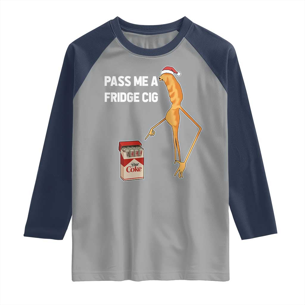 Marcus The Worm Robert Meme Christmas Raglan Shirt Pass Me A Fridge Cig - Wonder Print Shop