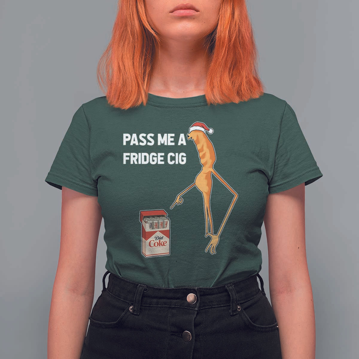 Marcus The Worm Robert Meme Christmas T Shirt For Women Pass Me A Fridge Cig - Wonder Print Shop