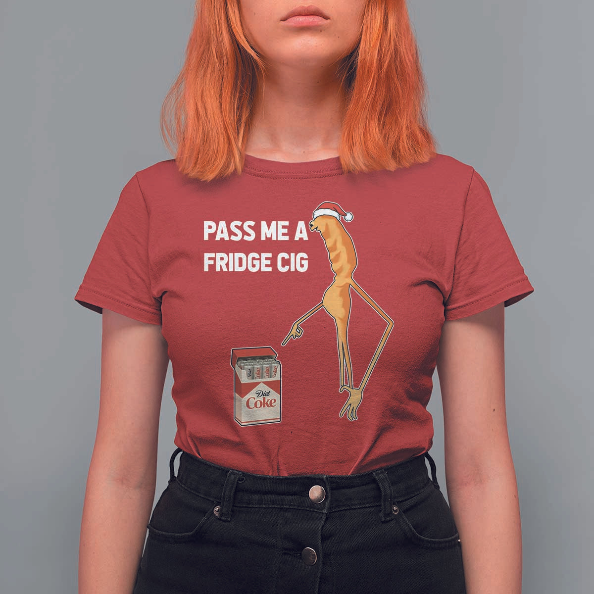 Marcus The Worm Robert Meme Christmas T Shirt For Women Pass Me A Fridge Cig - Wonder Print Shop