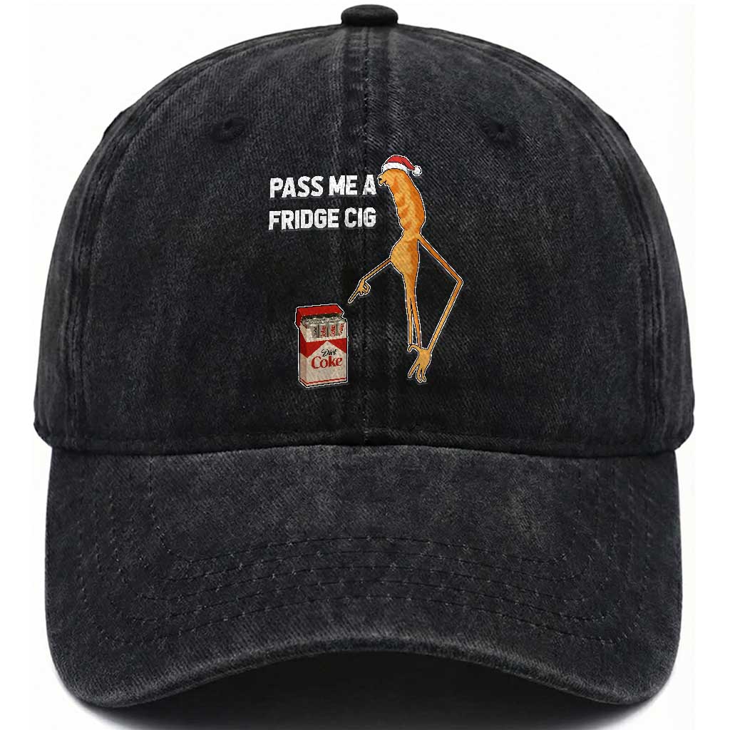 Marcus The Worm Robert Meme Christmas Washed Cotton Baseball Cap Pass Me A Fridge Cig