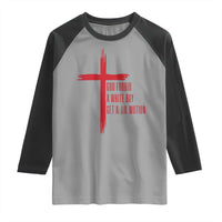 God Forbid A White Boy Get A Lil Motion Raglan Shirt Funny Christian Quote Meme - Wonder Print Shop