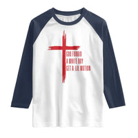 God Forbid A White Boy Get A Lil Motion Raglan Shirt Funny Christian Quote Meme - Wonder Print Shop