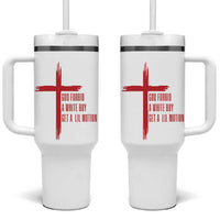 God Forbid A White Boy Get A Lil Motion Tumbler With Handle Funny Christian Quote Meme - Wonder Print Shop
