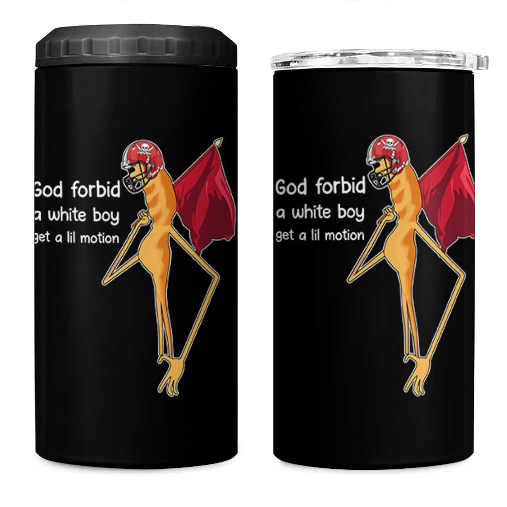 God Forbid A White Boy Get A Lil Motion 4 in 1 Can Cooler Tumbler Marcus The Worm Robert Meme Cosplay - Wonder Print Shop